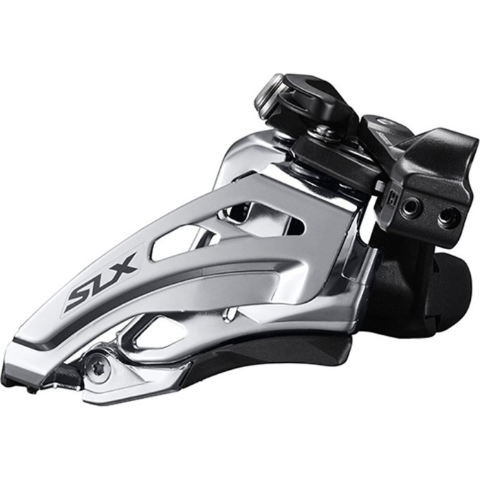 Переключатель передний SHIMANO SLX, M677-L, для 2X10 скоростей, нижний хомут 34,9 с адаптером 28,6/31,8, SIDE-SWING, угол: 66-6 IFDM677LX6