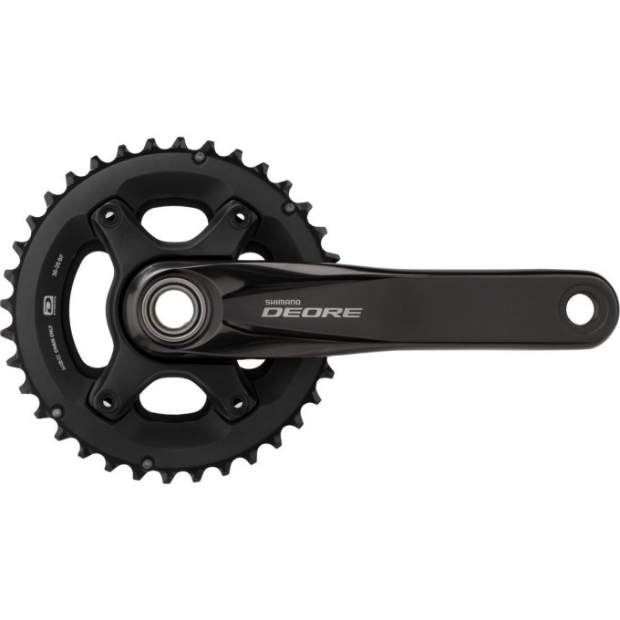 Система SHIMANO DEORE, M6000-2, 175 мм, интегрированный вал, 10 скоростей, 36/26T без каретки, черный EFCM6000EX66X