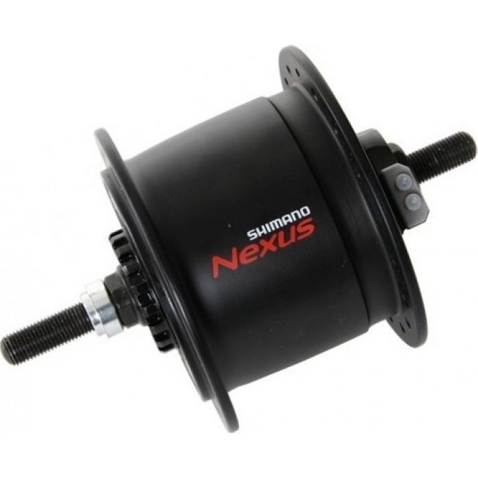 Втулка динамо SHIMANO C6000, 32 отверстий, 6V-2,4W, под роллер, под гайки, 100x140мм, черный EDHC60002RENL
